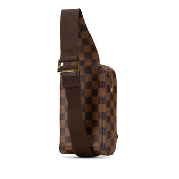 Louis Vuitton Damier Geronimos Body Bag Waist N51994 Brown Pvc Leather