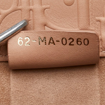 Christian Dior Dior Oblique Book Tote Medium Bag Handbag Pink Beige Leather
