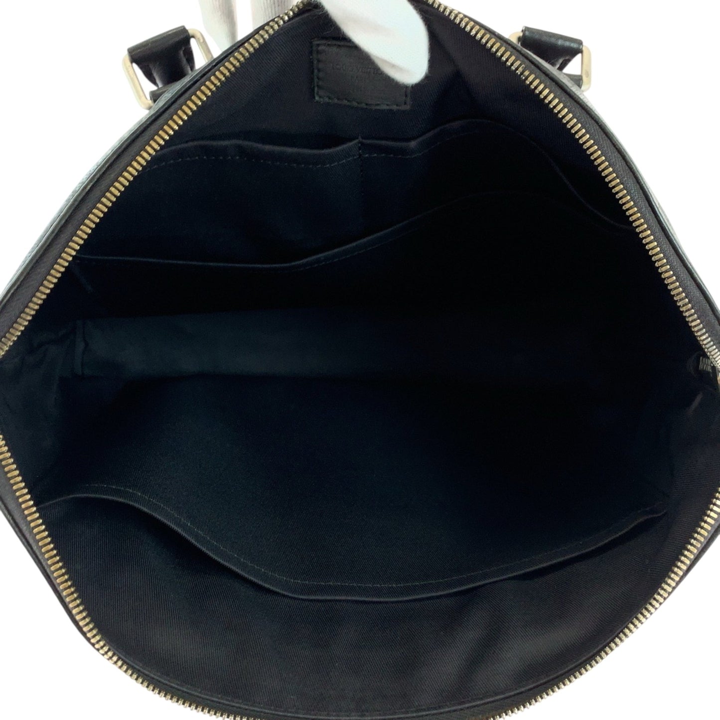 Louis Vuitton Damier Infini Avenue Black Silver Hardware Leather N41019 Business Bag Handbag