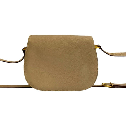 Gucci Old Gucci Bamboo Turnlock Leather Shoulder Bag/Pochette Beige 96-10
