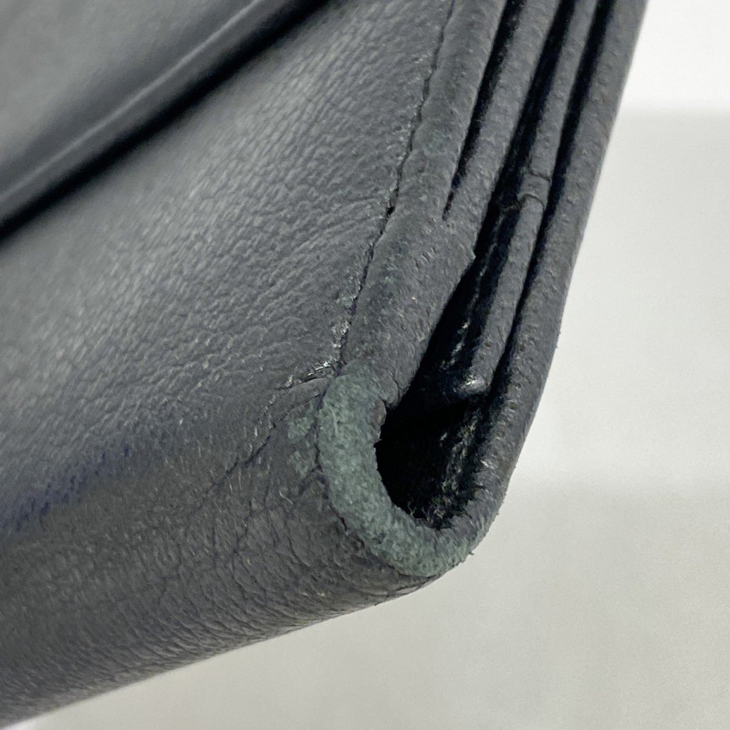 Chanel Camellia Leather Long Wallet Black