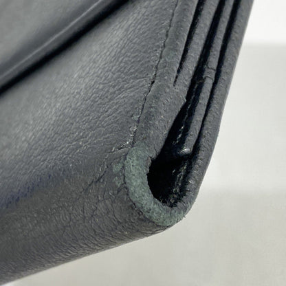 Chanel Camellia Leather Long Wallet Black