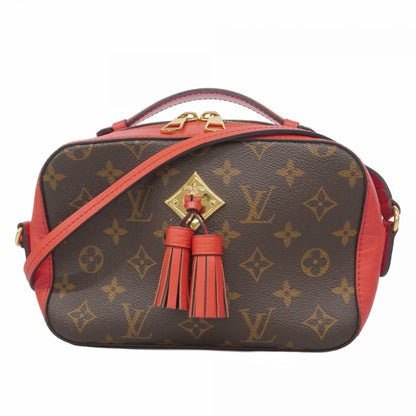 Louis Vuitton Monogram Saintonge Handbag M43556 Brown Coquelicot 2-Way Bag