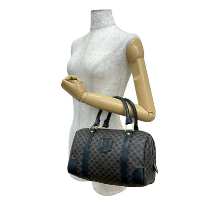 Celine Macadam Blason Triomphe Leather Handbag/Mini Boston Bag