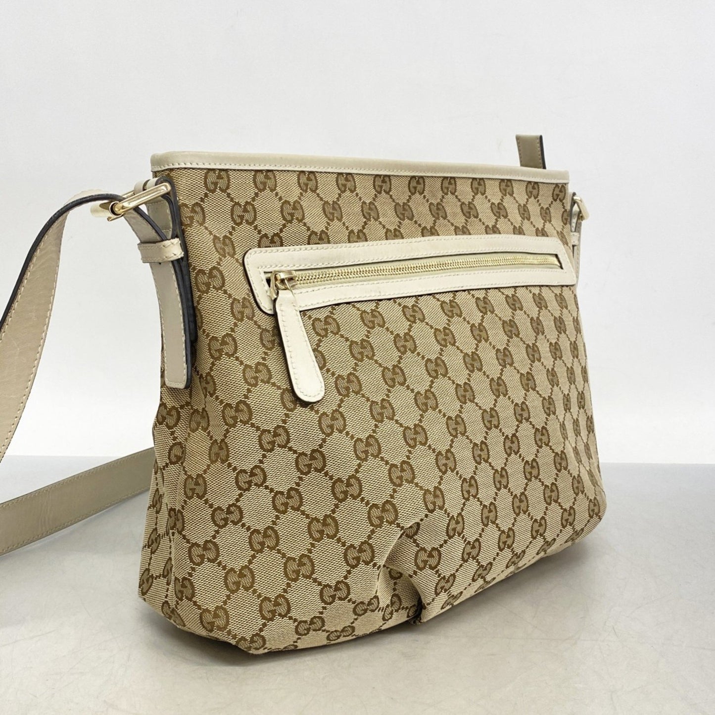 Gucci Gg Canvas Shoulder Bag 388930 Beige Champagne