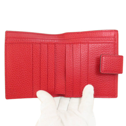 Gucci 449405 Interlocking G Outlet Bi-Fold Wallet Leather