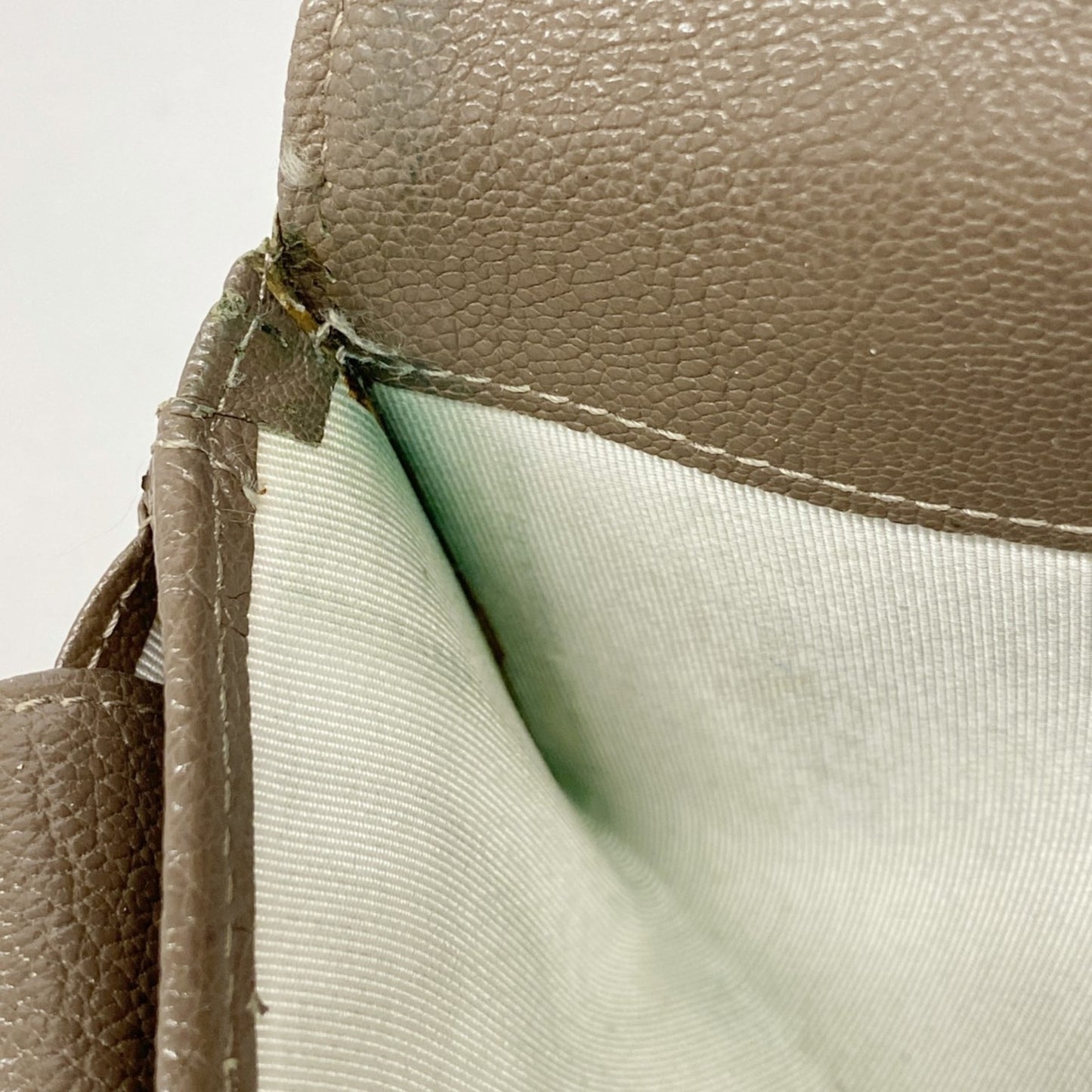 Chanel Tri-Fold Long Wallet Bicolor Leather Black Brown