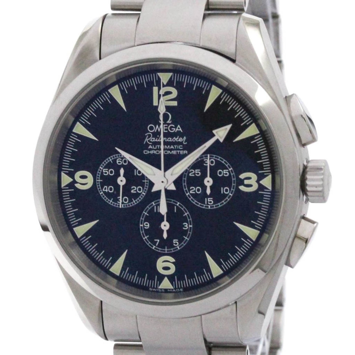 Omega Seamaster Railmaster Chronograph Steel Watch 2512.52 Polished
