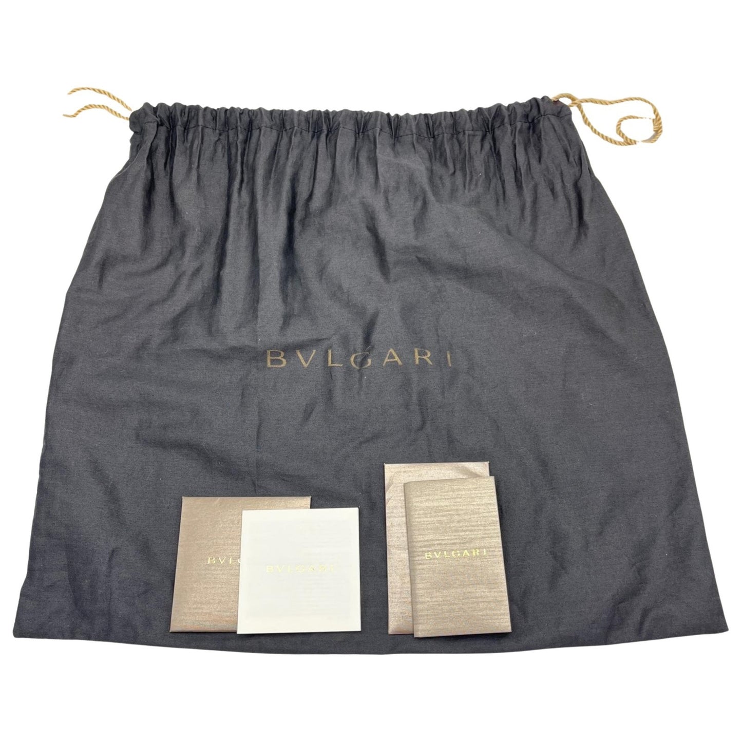 Bvlgari Tote Bag Logo 2-Way Shoulder Leather Pink Beige