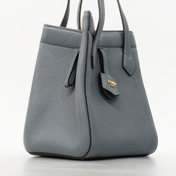 Fendi Origami Leather Shoulder Bag In Gray