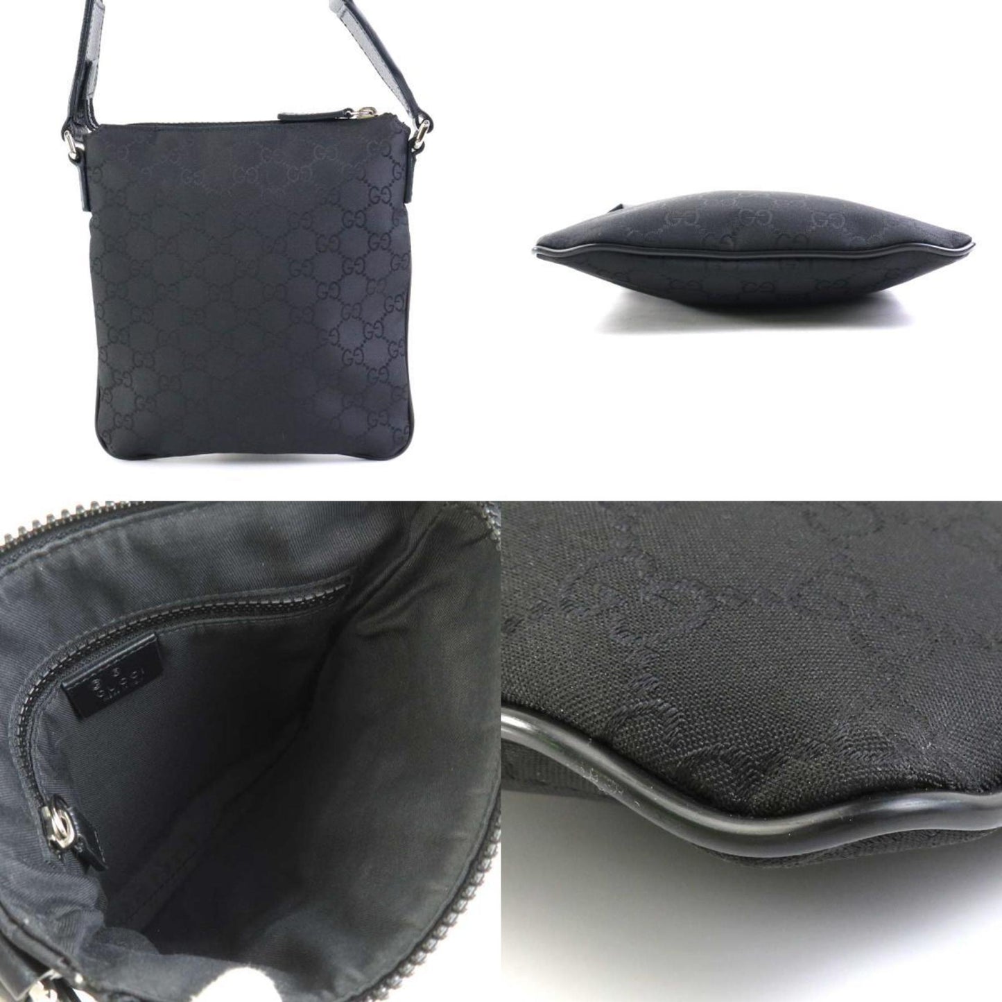 Gucci Shoulder Bag Nylon Black