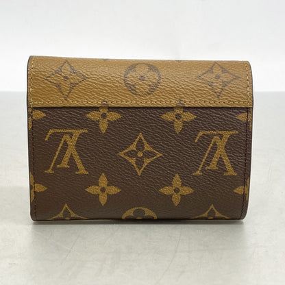 Louis Vuitton Monogram Reverse Portefeuille Victorine Tri-Fold Wallet M81557 Brown