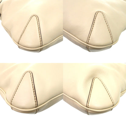 Gucci Creole Hobo Horsebit 145826 Leather Ivory White Shoulder Bag 0244 Gucci