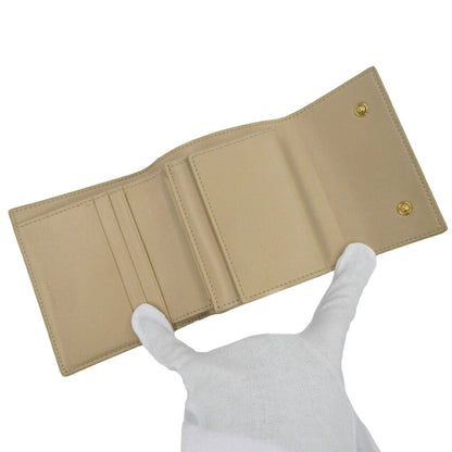 Celine Trifold Wallet 10B573Bel Wallet Leather Beige