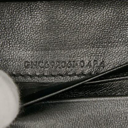 Saint Laurent Ysl Cassandra Tri-Fold Compact Wallet 692061 Black Leather