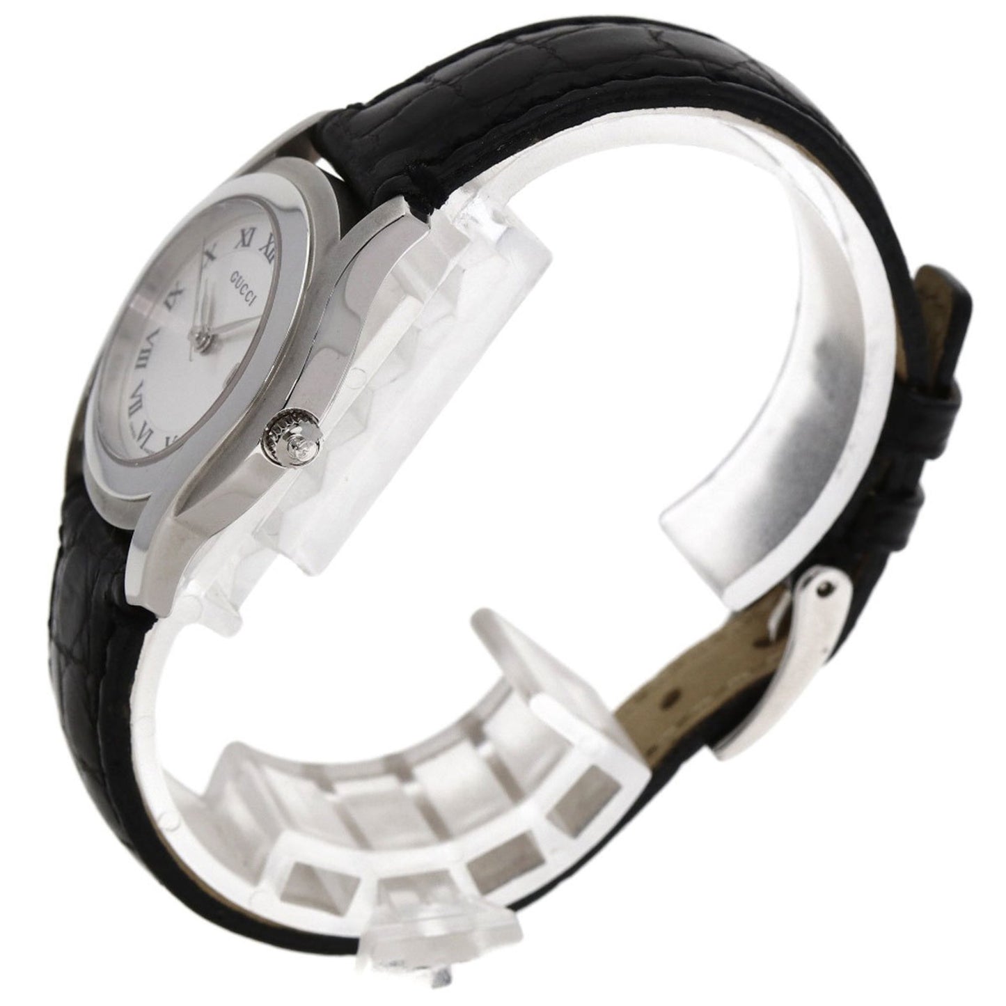 Gucci 5500L Stainless Steel/Leather