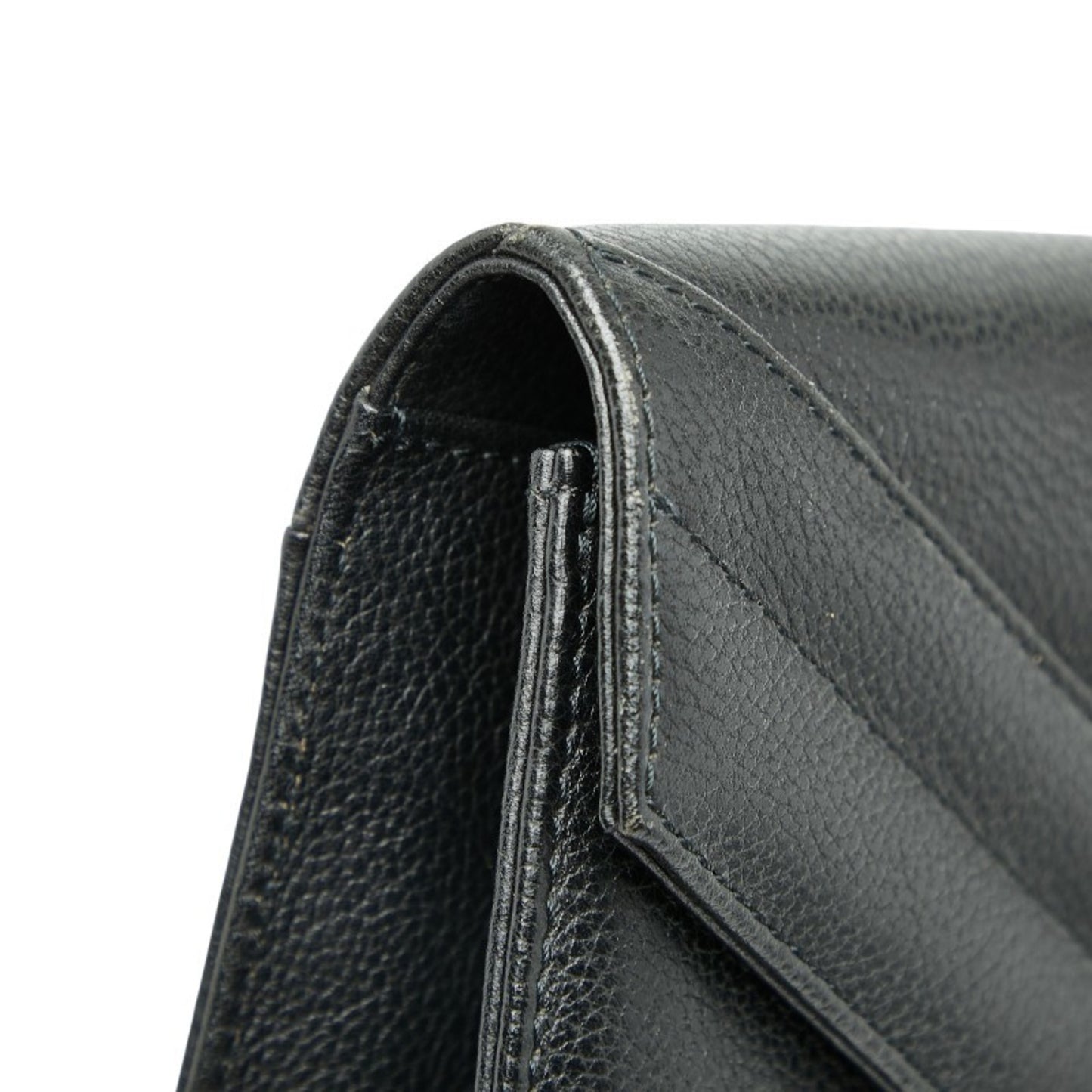 Saint Laurent Second Bag Clutch Black Leather