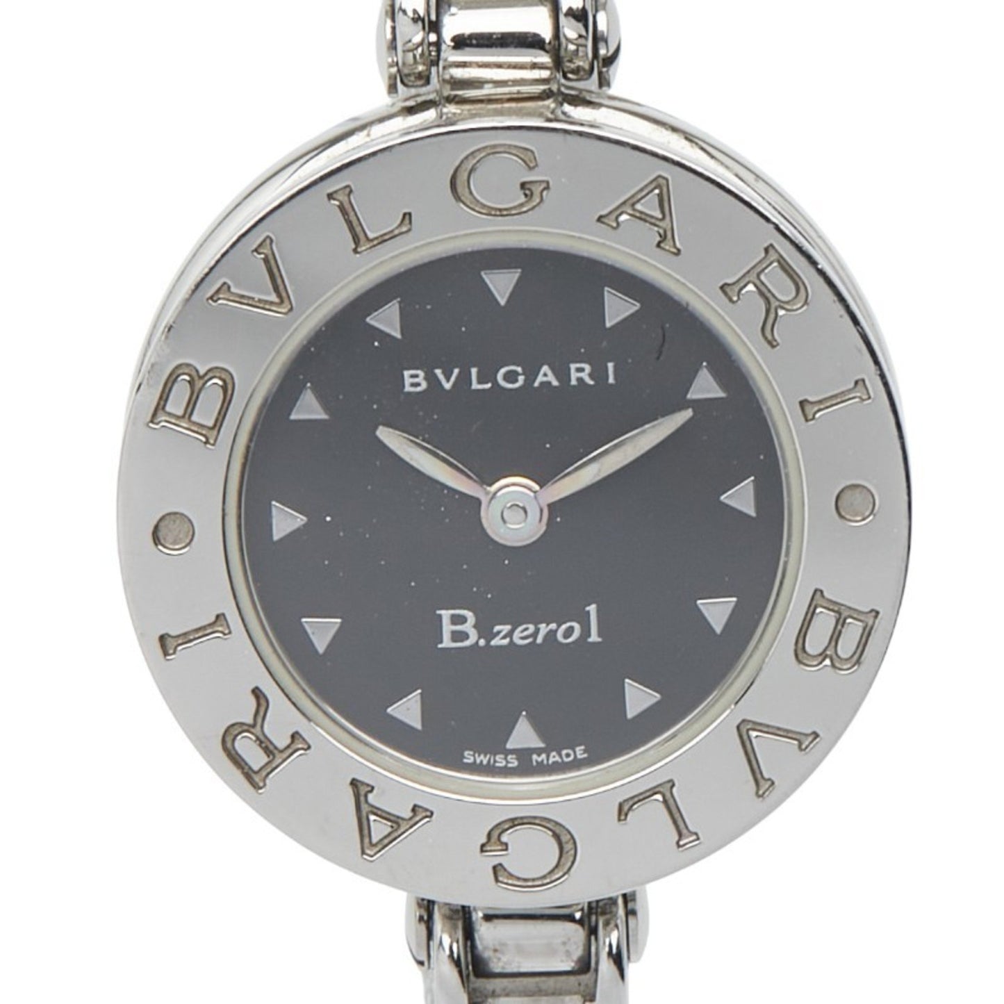 Bvlgari B.Zero1 Bangle Watch Bz22S Quartz Black Dial Stainless Steel