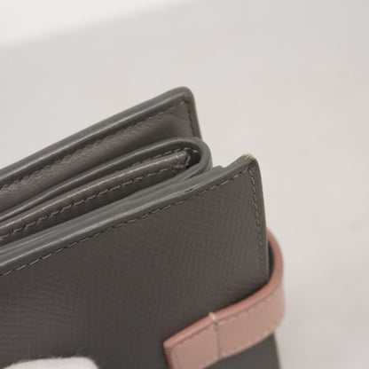 Celine Wallet Strap Leather Grey
