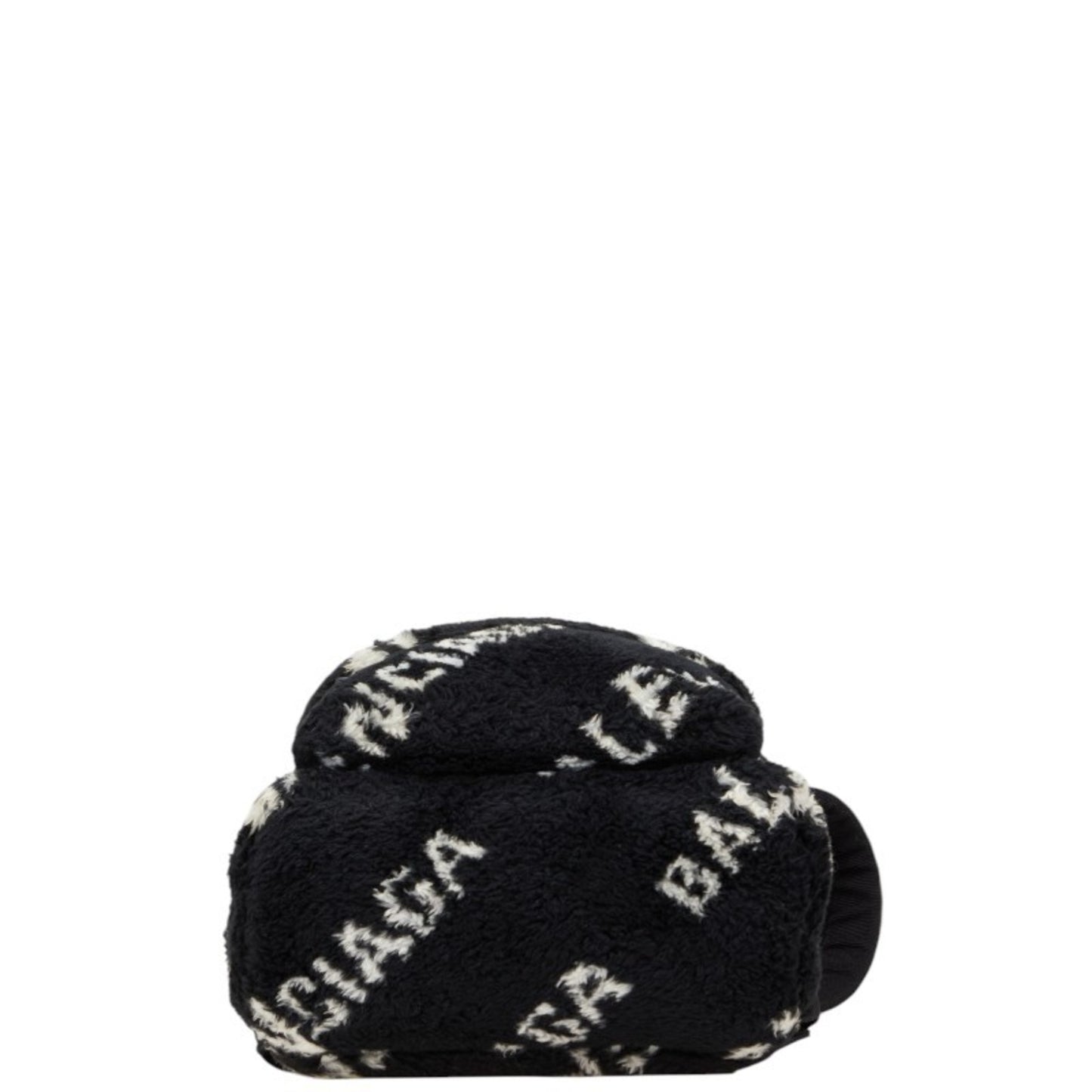 Balenciaga Everyday Backpack In Black And White With Faux Fur Leather