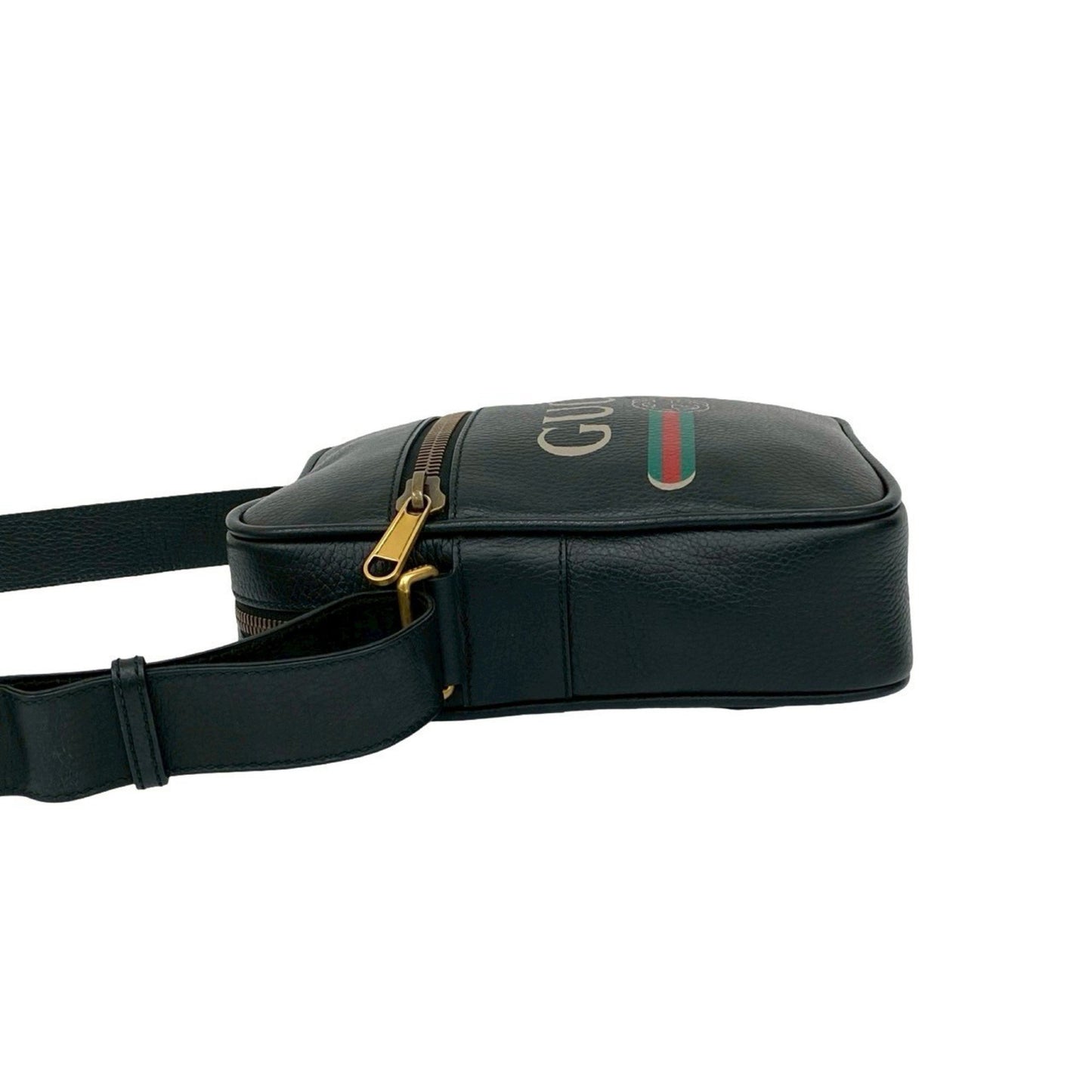 Gucci Sherry Line Gg Logo Leather Shoulder Bag