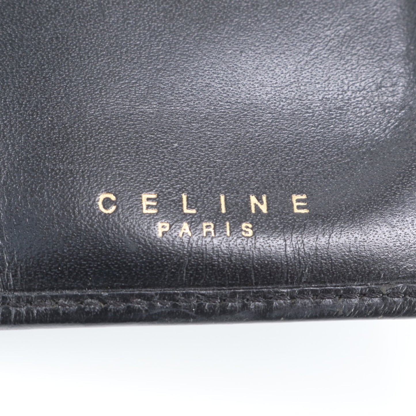 Celine Long Bi-Fold Leather Wallet with Coated Canvas