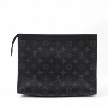 Louis Vuitton Monogram Eclipse Pochette Voyage Mm M61692 Leather Second Bag