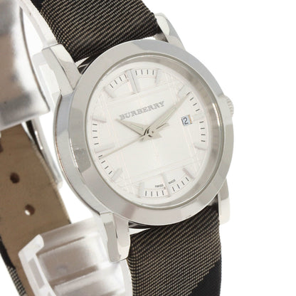 Burberry Bu1386 Watch Stainless Steel Leather