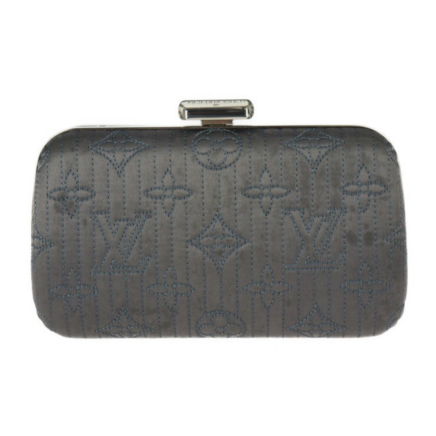 Louis Vuitton Louis Vuitton Minaudire Clutch Bag M95802 Monogram Motard Gray Series Silver Metal