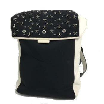 Jimmy Choo Star Studs Backpack Black X White