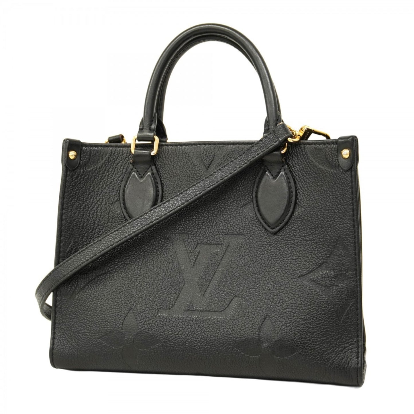 Louis Vuitton Monogram Empreinte On-The-Go Pm Handbag M45653 Noir 2-Way Bag