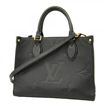 Louis Vuitton Monogram Empreinte On-The-Go Pm Handbag M45653 Noir 2-Way Bag