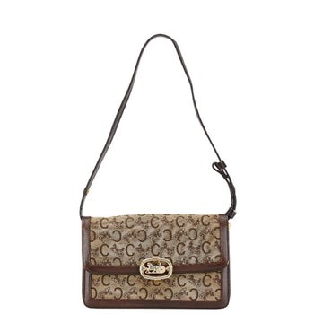 Celine C Macadam One-Shoulder Bag In Brown Canvas