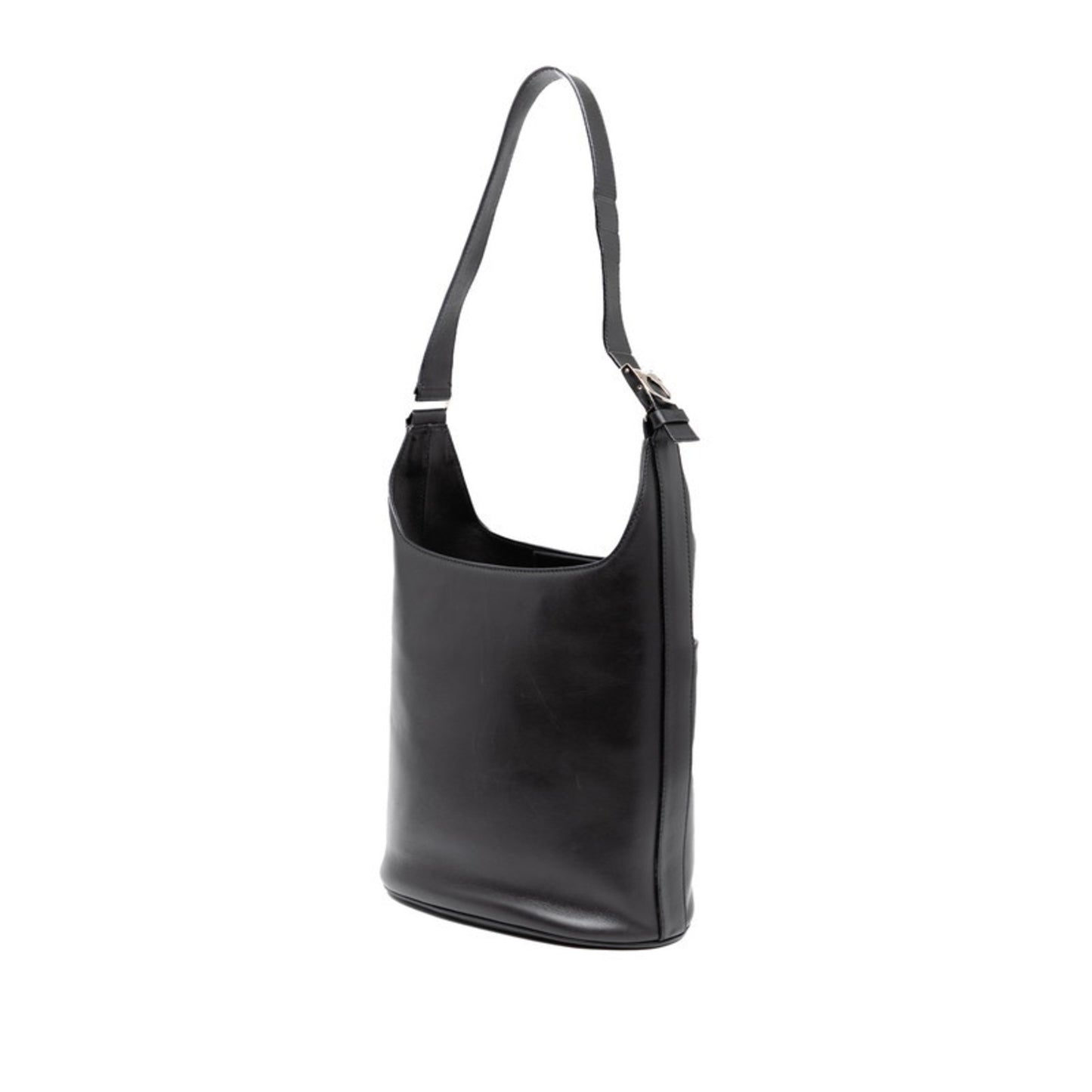 Salvatore Ferragamo Gancini One-Shoulder Bag In Black Leather
