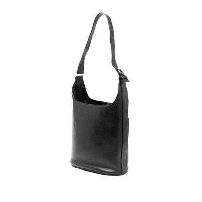 Salvatore Ferragamo Gancini One-Shoulder Bag In Black Leather