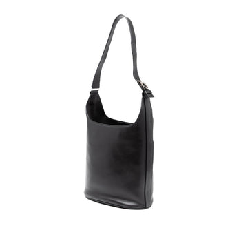 Salvatore Ferragamo Gancini One-Shoulder Bag In Black Leather