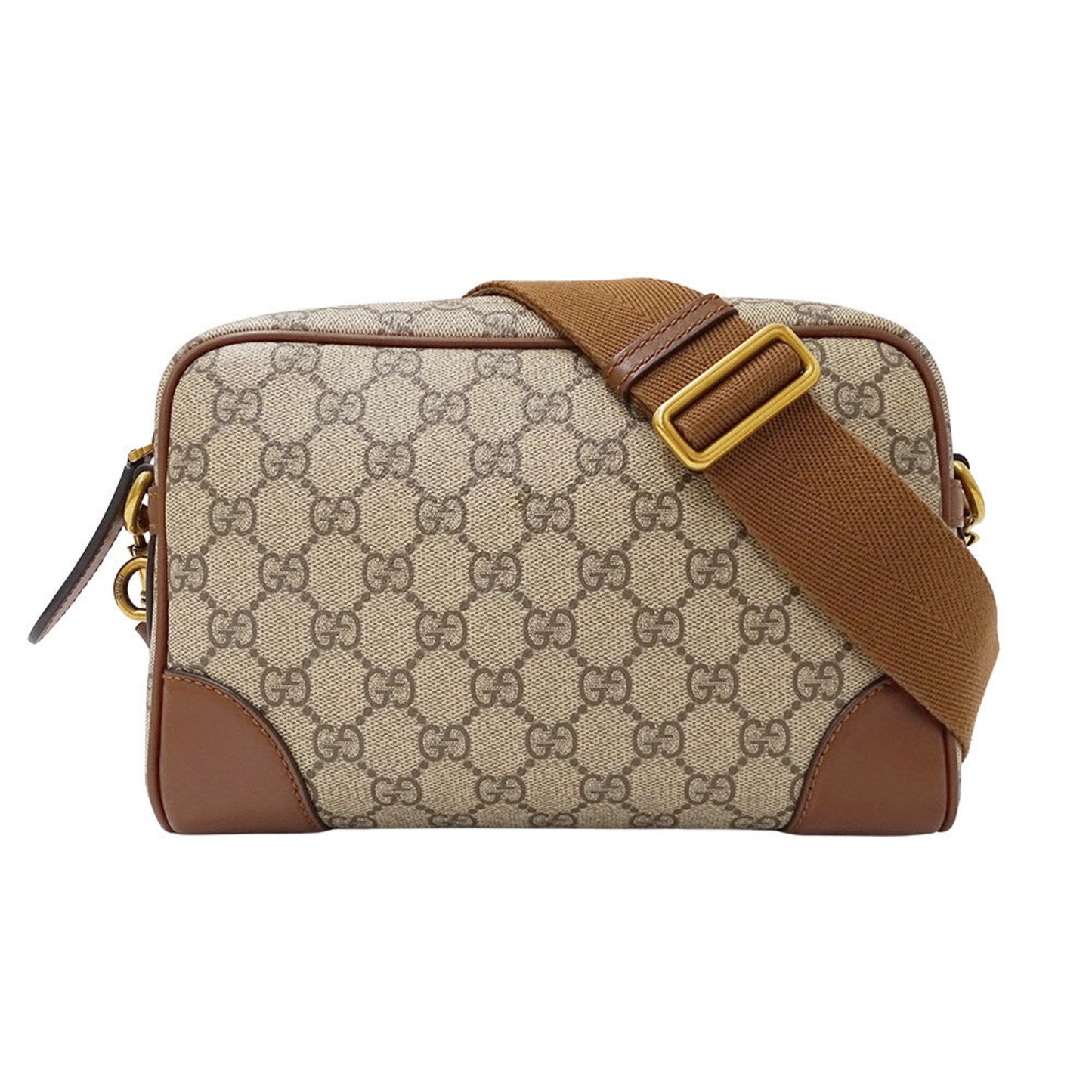 Gucci Gg Supreme Canvas Small Crossbody Bag (821155) In Beige And Brown