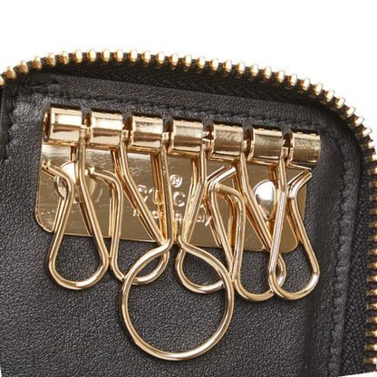 Gucci Micro Guccissima 6-Ring Key Case 322214 0959 Black Leather