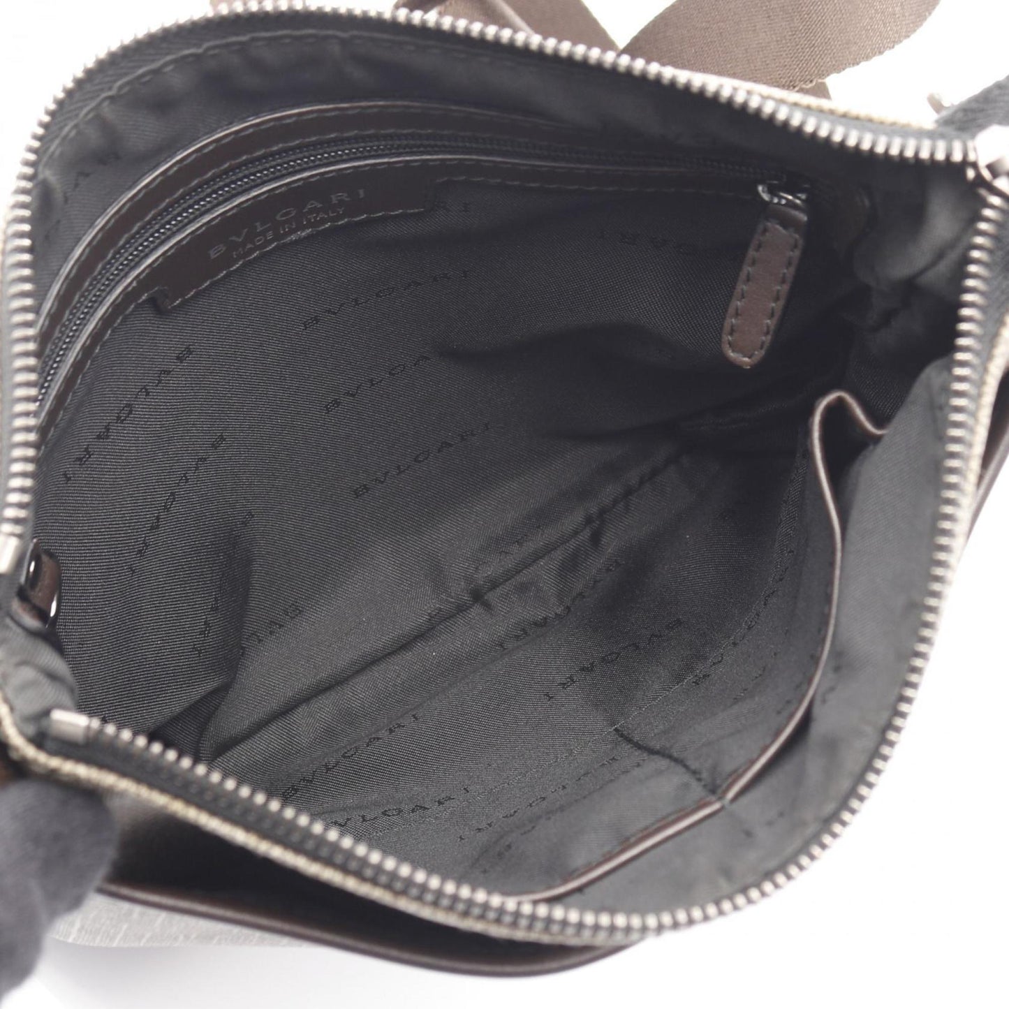 Bvlgari Weekend Shoulder Bag In Coated Canvas And Leather