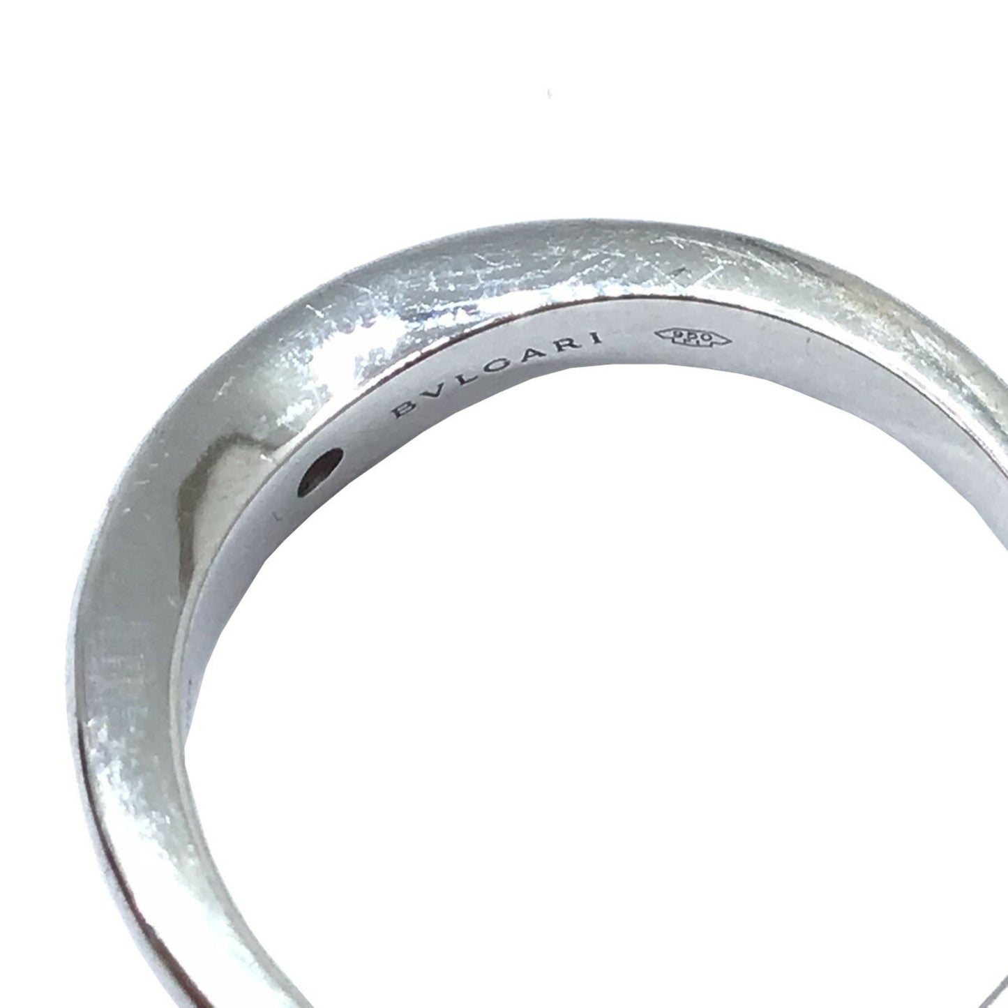 Bvlgari Bulgari Corona Ring Pt950 Platinum Diamond #9.5 Fashion Engagement