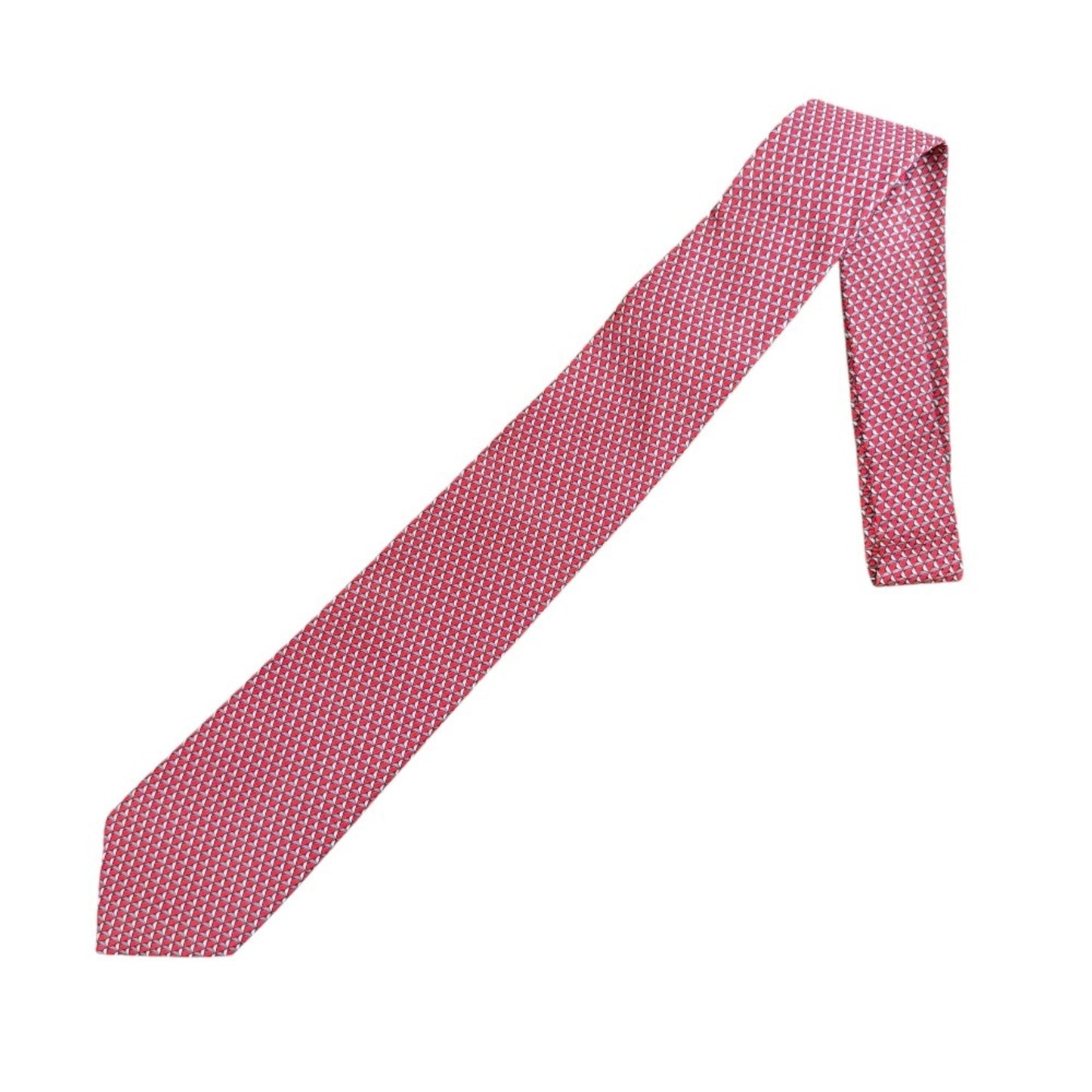 Hermes All-Over Print Silk Tie In Multicolored Red