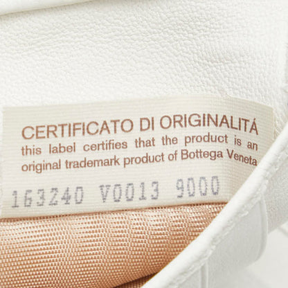 Bottega Veneta Intrecciato Bi-Fold Wallet White Leather