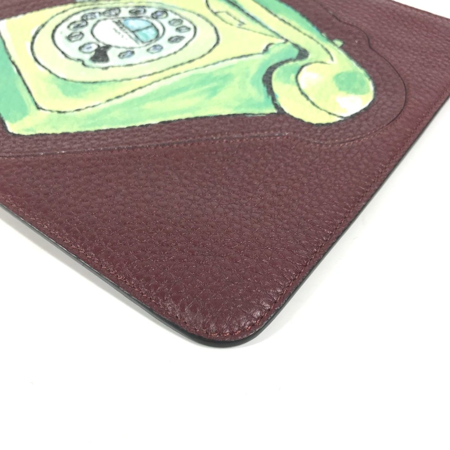 Fendi 7N0078 Pouch Pouch Cluch Bag Clutch Bag Brownbased