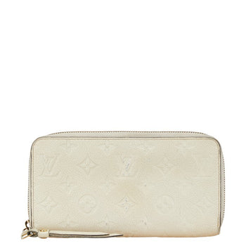 Louis Vuitton Monogram Empreinte Zippy Wallet Round Long M82212 Crme White Leather
