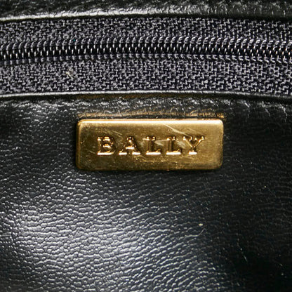 Bally Logo Handbag Tote Bag In Black Leather