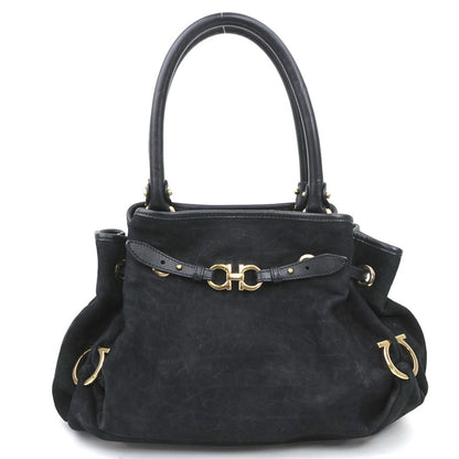 Salvatore Ferragamo Gancini Handbag In Nubuck Leather