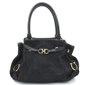 Salvatore Ferragamo Gancini Handbag In Nubuck Leather