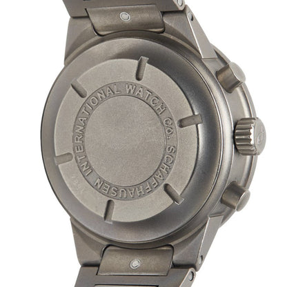 Iwc Schaffhausen Gst Chronograph Watch Iw370703 Automatic Black Dial Titanium