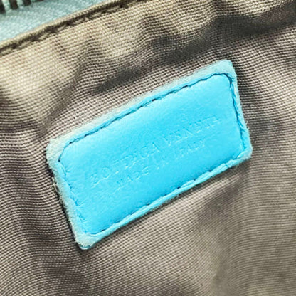 Bottega Veneta Pouch Intrecciato Clutch Bag Leather Light Blue Bottega Veneta Mesh Second Multi