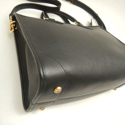Salvatore Ferragamo 21-1378 Tote Bag Gancini Calf Black 252840